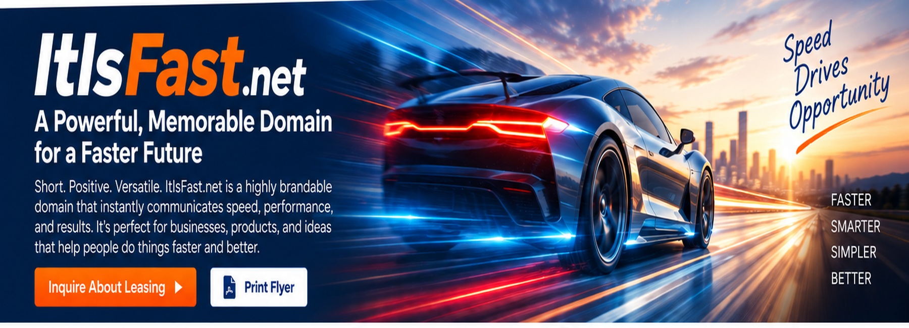 ItIsFast.net speed and performance marketing banner